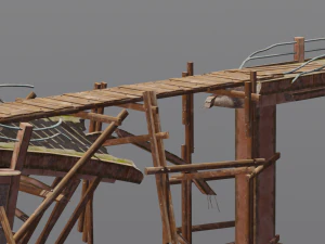 Broken Bridge 3D Model