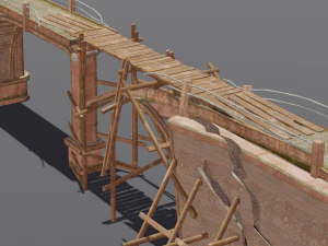 Broken Bridge 3D Model