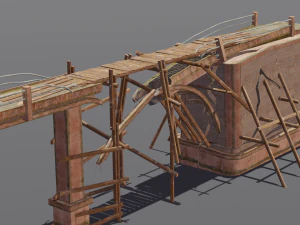 Broken Bridge 3D Model
