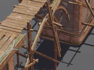 Broken Bridge 3D Model