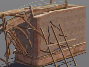 Broken Bridge 3D Model