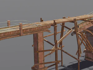 Broken Bridge 3D Model