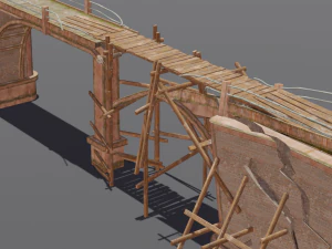 Broken Bridge 3D Model