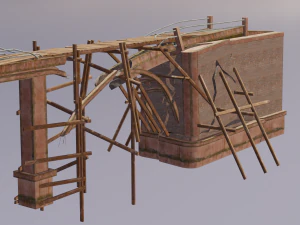Broken Bridge 3D Model