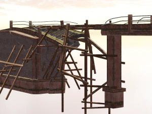 Broken Bridge 3D Model