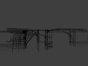 Broken Bridge 3D Model