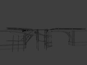 Broken Bridge 3D Model
