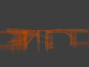 Broken Bridge 3D Model