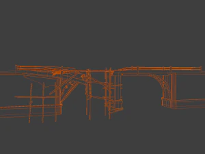 Broken Bridge 3D Model