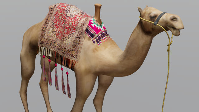 Camel 3D Model .c4d .max .obj .3ds .fbx .stl .blend 