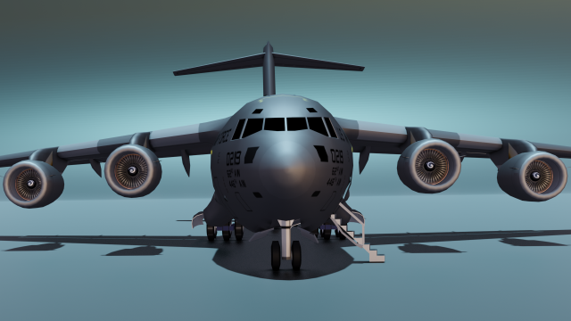 C17A Aircraft Model 3D .c4d .max .obj .3ds .fbx .stl .blend 