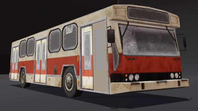 Autobus distrutto Modello 3D .c4d .max .obj .3ds .fbx .stl .blend