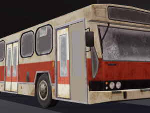 Autobus distrutto Modello 3D