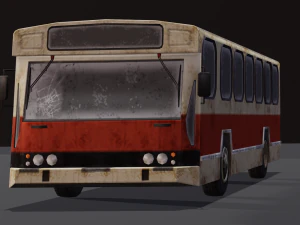 Autobus distrutto Modello 3D