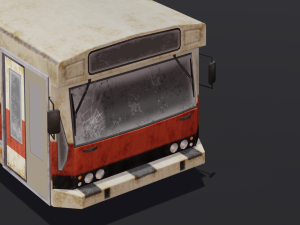Destroyed bus 3D Model