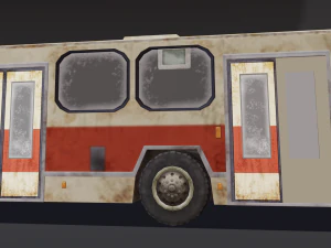Autobus distrutto Modello 3D