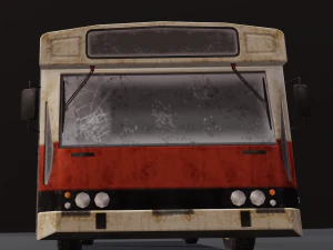 Autobus distrutto Modello 3D