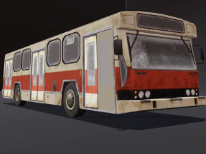 Autobus distrutto Modello 3D