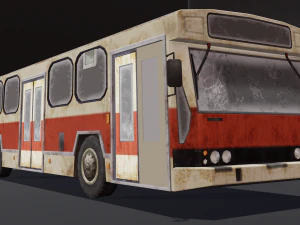 Autobus distrutto Modello 3D