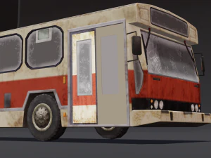 Autobus distrutto Modello 3D