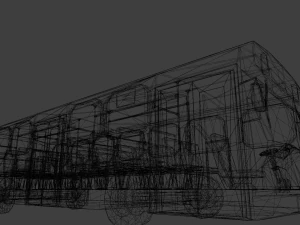 Autobus distrutto Modello 3D