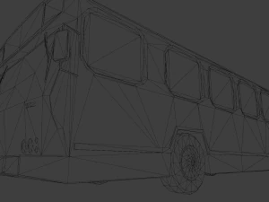 Autobus distrutto Modello 3D