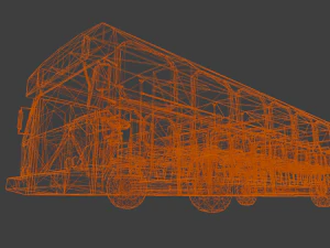 Autobus distrutto Modello 3D