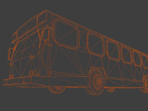 Autobus distrutto Modello 3D