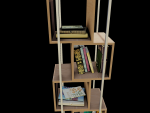 Modern furniture Book shelf 3D मॉडल