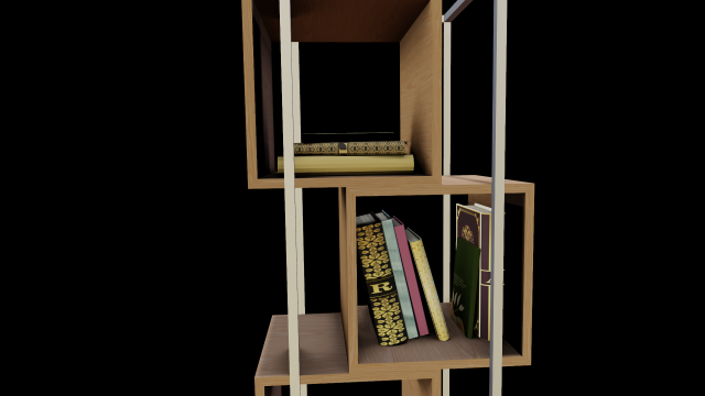 bookshelf bookcase and luxury wood decorations 3D Model in Store Spaces  3DExport