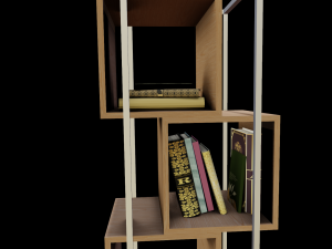 Modern furniture Book shelf 3Dモデル