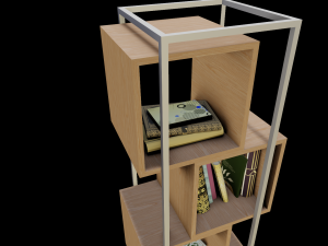 Modern furniture Book shelf 3Dモデル