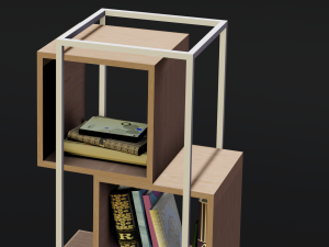 Modern furniture Book shelf 3Dモデル