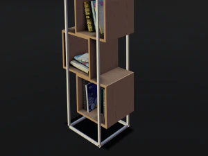 Modern furniture Book shelf 3D Model