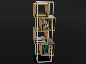 Modern furniture Book shelf 3Dモデル