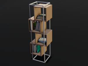 Modern furniture Book shelf 3Dモデル