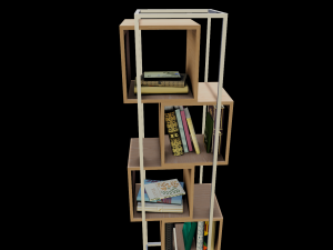 Modern furniture Book shelf 3Dモデル