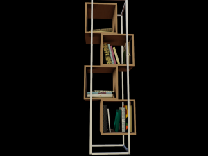 Modern furniture Book shelf 3Dモデル