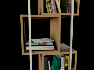 Modern furniture Book shelf 3Dモデル