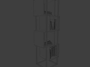 Modern furniture Book shelf 3Dモデル