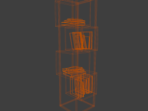 Modern furniture Book shelf 3Dモデル