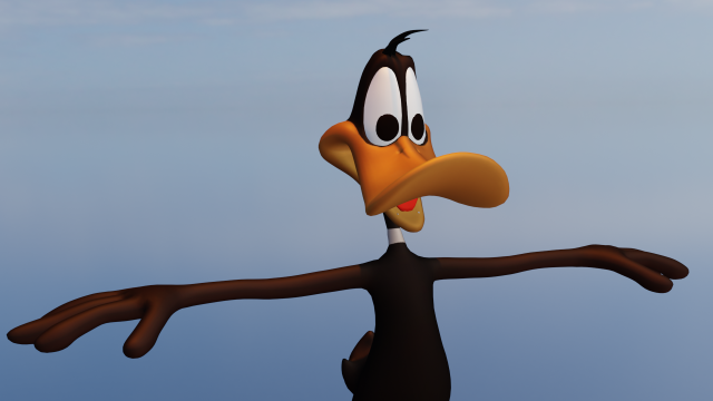 Duffy Duck 3D Модель .c4d .max .obj .3ds .fbx .stl .blend