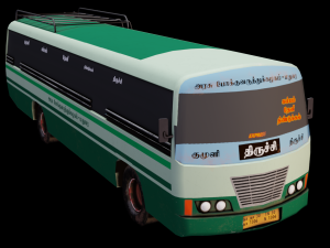 South Indian Bus model 3D Model
