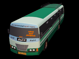 South Indian Bus model 3D Model