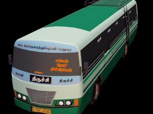 South Indian Bus model 3D Model