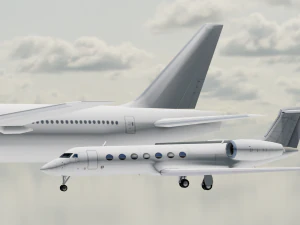 2in 1 Gulfstream Aircraft 3D Model