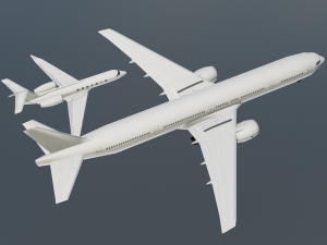 2in 1 Gulfstream Aircraft 3D Model