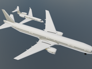 2in 1 Gulfstream Aircraft 3D Model