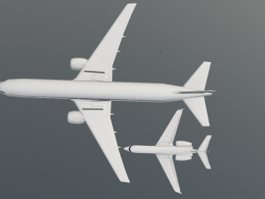 2in 1 Gulfstream Aircraft 3D Model