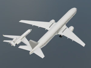 2in 1 Gulfstream Aircraft 3D Model
